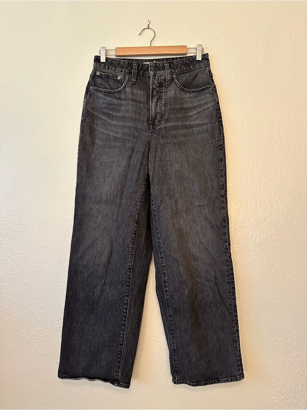 Madewell Curvy Perfect Vintage Wide Leg Crop Jeans Black
